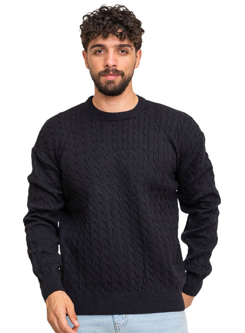 Black - Design00164 BS - Round Pullover - Khotwh